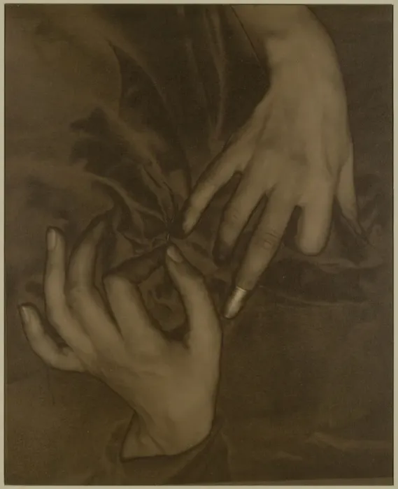 Framed Print : Georgia O Keeffe - Hands and Thimble, 1919. Creator: Alfred Stieglitz Framed Print : Georgia O Keeffe - Hands and Thimble, 1919. Creator: Alfred Stieglitz