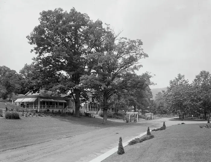 Framed Print : Georgia Row, White Sulphur Springs, W. Va. between 1910 and 1920. Creator: Unknown Framed Print : Georgia Row, White Sulphur Springs, W. Va. between 1910 and 1920. Creator: Unknown