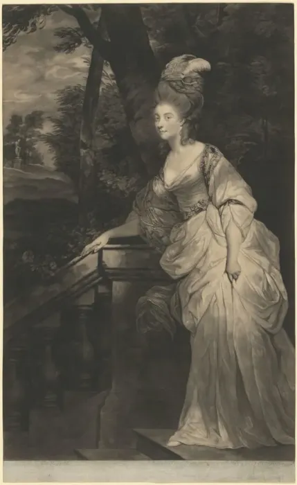Framed Print : Georgiana (Spencer), Duchess of Devonshire, 1780. Creator: Valentine Green Framed Print : Georgiana (Spencer), Duchess of Devonshire, 1780. Creator: Valentine Green