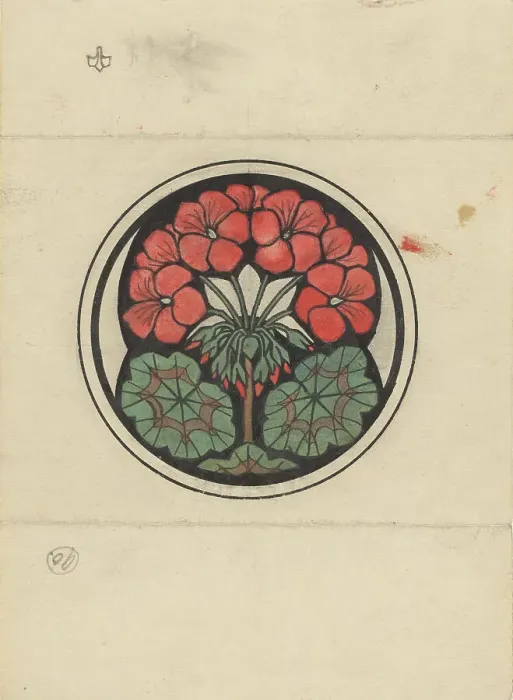 Framed Print : Geranium, 1887-1924. Creator: Julie de Graag Framed Print : Geranium, 1887-1924. Creator: Julie de Graag