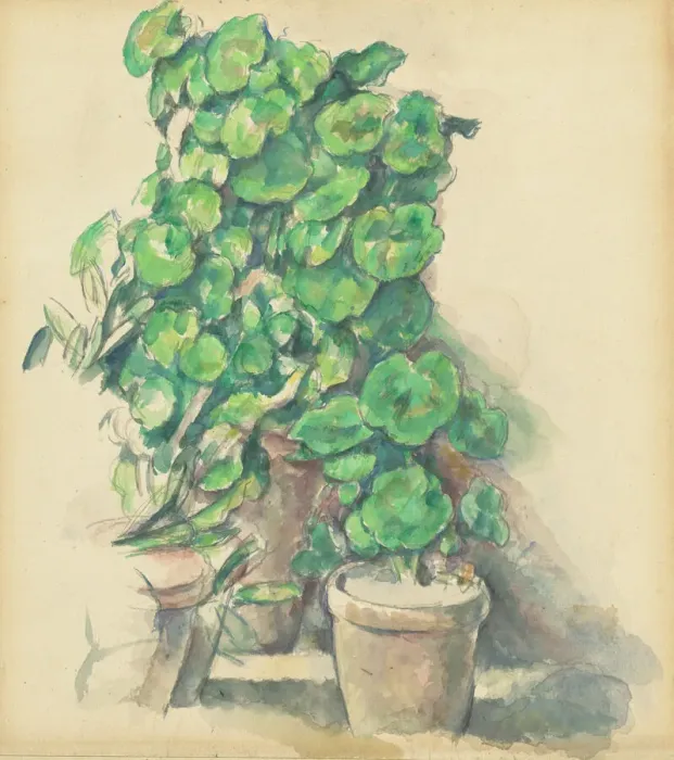 Framed Print : Geraniums, 1888 / 1890. Creator: Paul Cezanne Framed Print : Geraniums, 1888 / 1890. Creator: Paul Cezanne