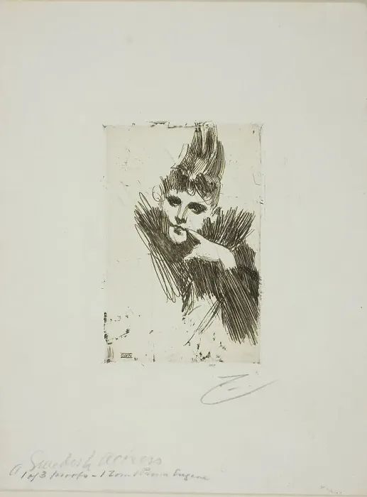 Framed Print : Gerda Grönberg I, 1891. Creator: Anders Leonard Zorn Framed Print : Gerda Grönberg I, 1891. Creator: Anders Leonard Zorn