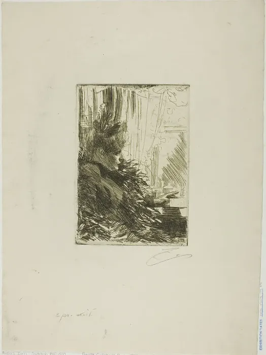Framed Print : Gerda Grönberg II, 1892. Creator: Anders Leonard Zorn Framed Print : Gerda Grönberg II, 1892. Creator: Anders Leonard Zorn