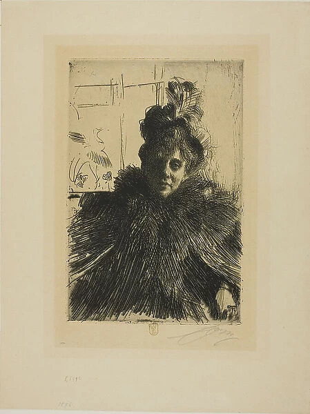 Gerda Hagborg III, 1896. Creator: Anders Leonard Zorn