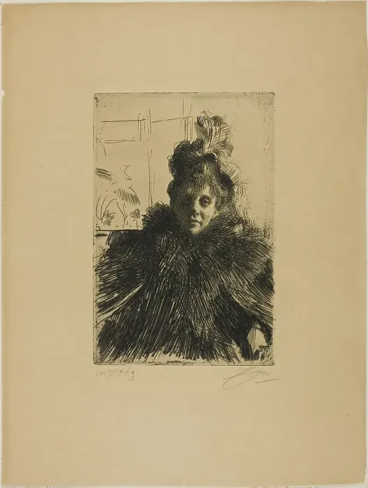 Framed Print : Gerda Hagborg III, 1896. Creator: Anders Leonard Zorn Framed Print : Gerda Hagborg III, 1896. Creator: Anders Leonard Zorn