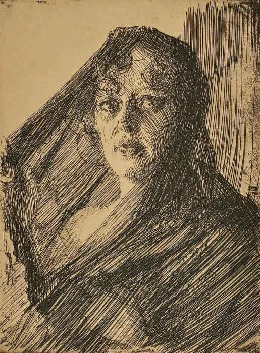 Framed Print : Gerda Lundekvist, (c1910s). Creator: Anders Leonard Zorn Framed Print : Gerda Lundekvist, (c1910s). Creator: Anders Leonard Zorn