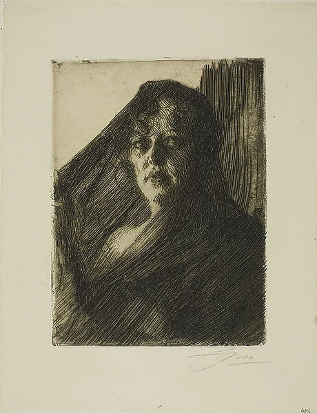 Gerda Lundequist, 1909. Creator: Anders Leonard Zorn