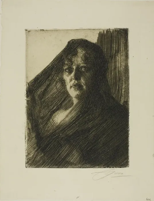 Framed Print : Gerda Lundequist, 1909. Creator: Anders Leonard Zorn Framed Print : Gerda Lundequist, 1909. Creator: Anders Leonard Zorn