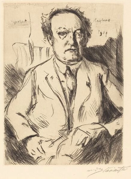 Gerhart Hauptmann, 1917. Creator: Lovis Corinth