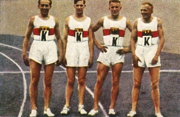 German 4 x 400m mens relay team, 1928. Creator: Unknown
