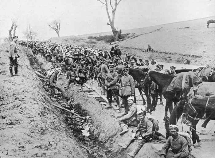 Framed Print : The German advance through Galicia: A bivouac of troops by the roadside, 1915 Framed Print : The German advance through Galicia: A bivouac of troops by the roadside, 1915