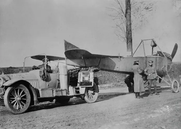 Framed Print : German aeroplane transport, 13 Apr 1915. Creator: Bain News Service Framed Print : German aeroplane transport, 13 Apr 1915. Creator: Bain News Service