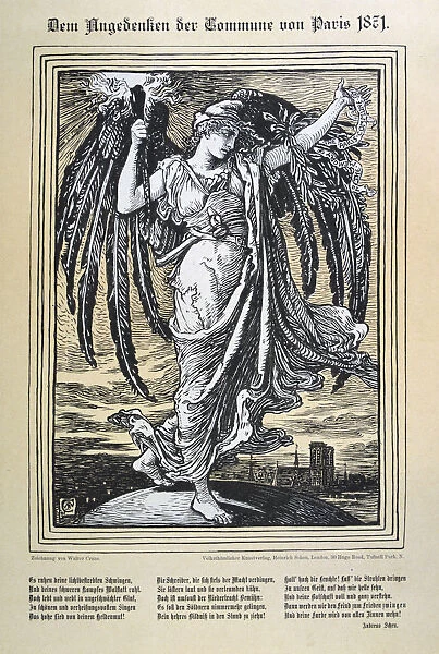 German allegory of the Paris Commune, 1871