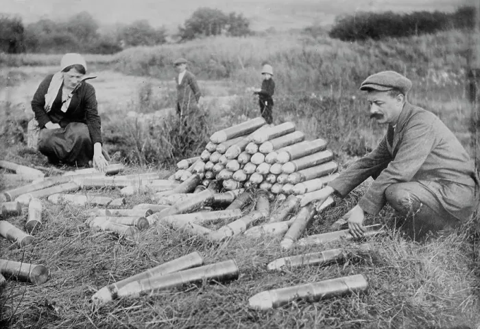 Framed Print : German ammunition abandoned at Battle of the Marne, 10 / 29 / 14, 29 Oct 1914. Creator: Bain News Service Framed Print : German ammunition abandoned at Battle of the Marne, 10 / 29 / 14, 29 Oct 1914. Creator: Bain News Service