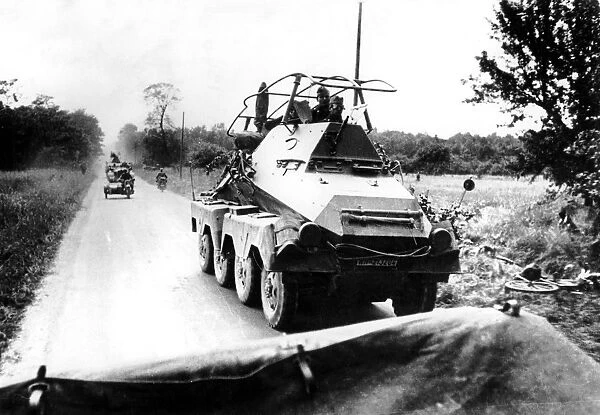 German armoured car during the advance on Paris, May-June 1940