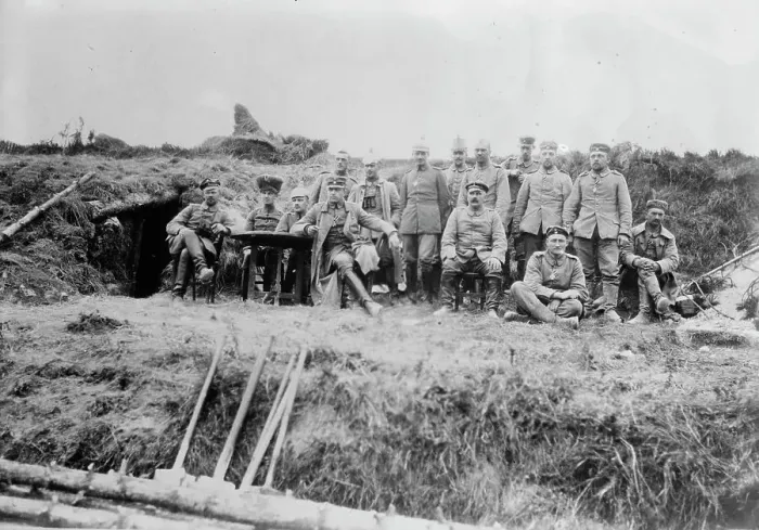 Framed Print : German Army field Hdqrs. near Ostend, between c1914 and c1915. Creator: Bain News Service