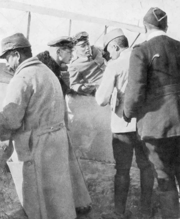 Framed Print : German aviators shot down by French ace Jean Navarre, 1916 Framed Print : German aviators shot down by French ace Jean Navarre, 1916
