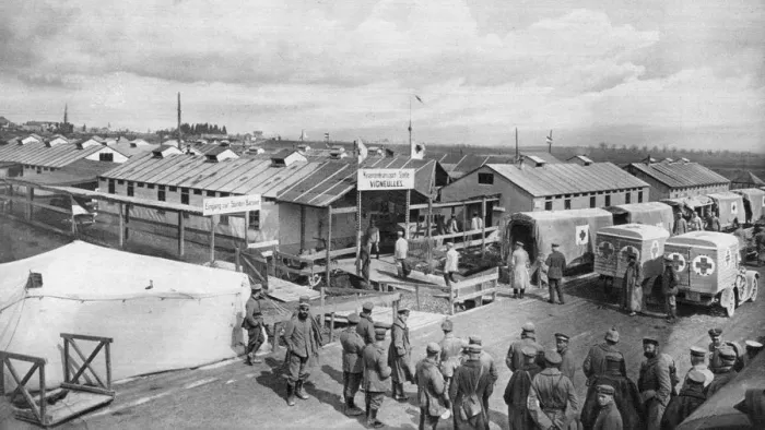 Framed Print : German bandaging station at Vigneulles, Lorraine, France, World War I, 1915 Framed Print : German bandaging station at Vigneulles, Lorraine, France, World War I, 1915