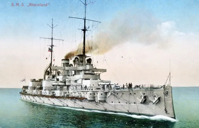 Framed Print : German battleship Rheinland, c1910-1918 Framed Print : German battleship Rheinland, c1910-1918