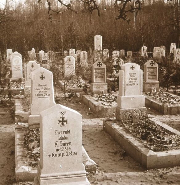 German cemetery, Carlepont, Northern France, c1914-c1918
