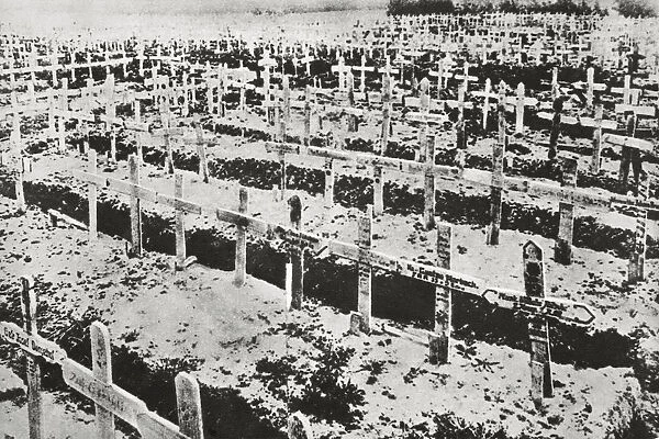A German cemetery in France, World War I, c1914-c1918