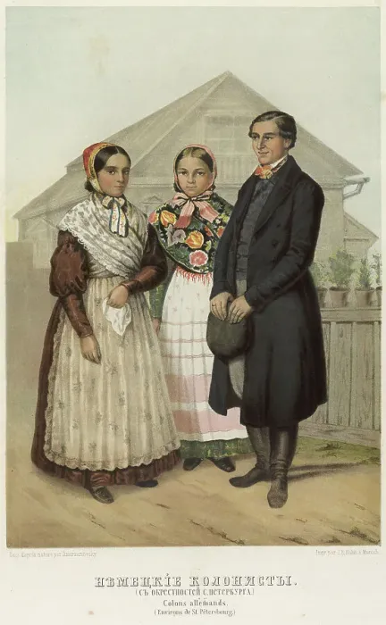 Framed Print : German colonists. (From the outskirts of St. Petersburg), 1862. Creator: A Derzhanovskii Framed Print : German colonists. (From the outskirts of St. Petersburg), 1862. Creator: A Derzhanovskii