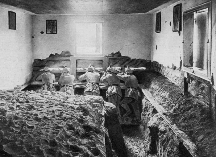 Framed Print : German defensive position on the Vistula, Poland, World War I, 1915 Framed Print : German defensive position on the Vistula, Poland, World War I, 1915