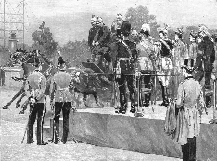 Framed Print : The German Emperor's visit to the Crystal Palace, 1891 Creator: Unknown Framed Print : The German Emperor's visit to the Crystal Palace, 1891 Creator: Unknown