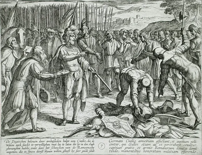 Framed Print : German Envoys Visit Civilis, Publshed 1612. Creator: Antonio Tempesta Framed Print : German Envoys Visit Civilis, Publshed 1612. Creator: Antonio Tempesta