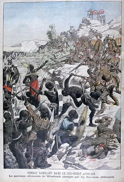 The German garrison of Windhoek, besieged by the Herero, South-West Africa, 1904