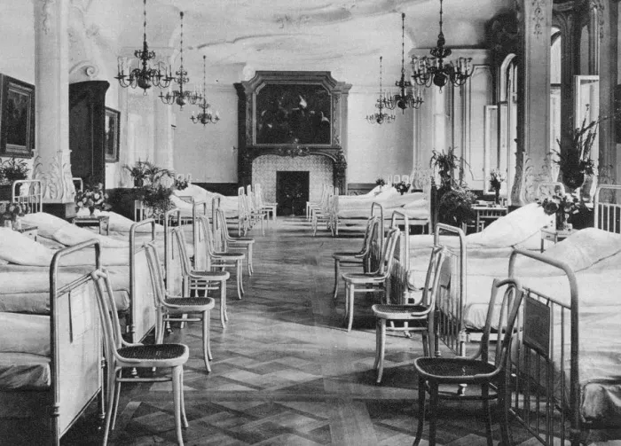 Framed Print : German hospital dormitory for soldiers, Frankfurt am Main, Germany, World War I, 1915 Framed Print : German hospital dormitory for soldiers, Frankfurt am Main, Germany, World War I, 1915