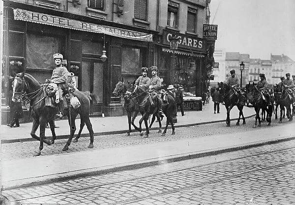 German Hussars in Antwerp, between c1914 and c1915. Creator: Bain News Service