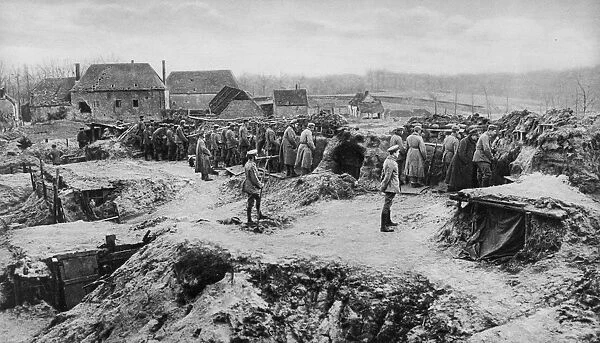 German infantry shelters, World War I, 1915