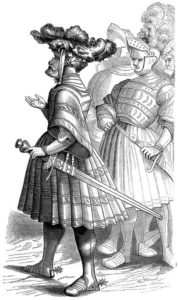 German knights, 15th century (1849). Artist: Burgmayer