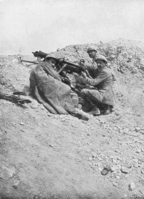 Framed Print : German machine-gun being used against the enemy, Verdun, France, 1917 Framed Print : German machine-gun being used against the enemy, Verdun, France, 1917