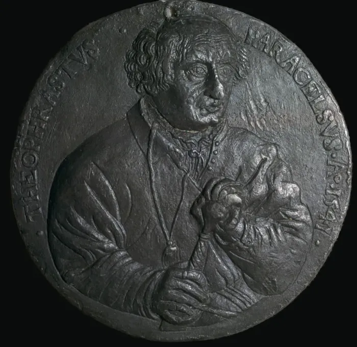 Framed Print : A German medal depicting Paracelsus, 16th century Framed Print : A German medal depicting Paracelsus, 16th century