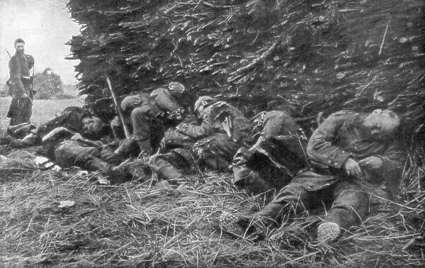German soldiers killed by artillery fire, 1st Battle of the Marne, France, 5-12 September 1914
