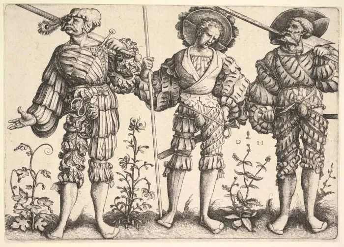 Framed Print : Three German Soldiers. n. d. Creator: Daniel Hopfer Framed Print : Three German Soldiers. n. d. Creator: Daniel Hopfer