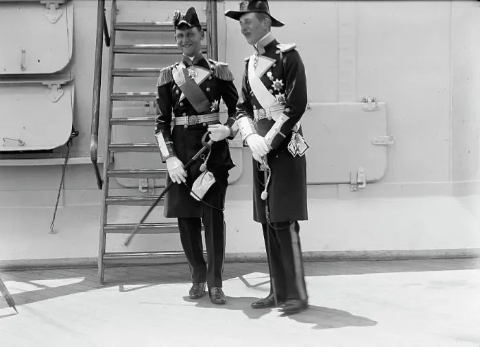 Framed Print : German Squadron Visit To U.S. - Prince Henry And Prince Christian, Who Accompanied Squadron, 1912. Creator: Harris & Ewing. German Squadron Visit To U.S. - Prince Henry And Prince Christian, Who Accompanied Squadron, 1912 Framed Print : German Squadron Visit To U.S. - Prince Henry And Prince Christian, Who Accompanied Squadron, 1912. Creator: Harris & Ewing. German Squadron Visit To U.S. - Prince Henry And Prince Christian, Who Accompanied Squadron, 1912