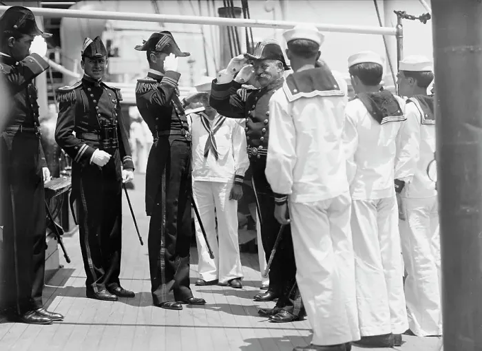 Framed Print : German Squadron Visit To U.S. Rear Adm. - Wardar Arriving On Mayflower, 1912. Creator: Harris & Ewing. German Squadron Visit To U.S. Rear Adm. - Wardar Arriving On Mayflower, 1912. Creator: Harris & Ewing Framed Print : German Squadron Visit To U.S. Rear Adm. - Wardar Arriving On Mayflower, 1912. Creator: Harris & Ewing. German Squadron Visit To U.S. Rear Adm. - Wardar Arriving On Mayflower, 1912. Creator: Harris & Ewing