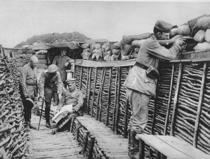Framed Print : A German trench, World War I, 1915 Framed Print : A German trench, World War I, 1915