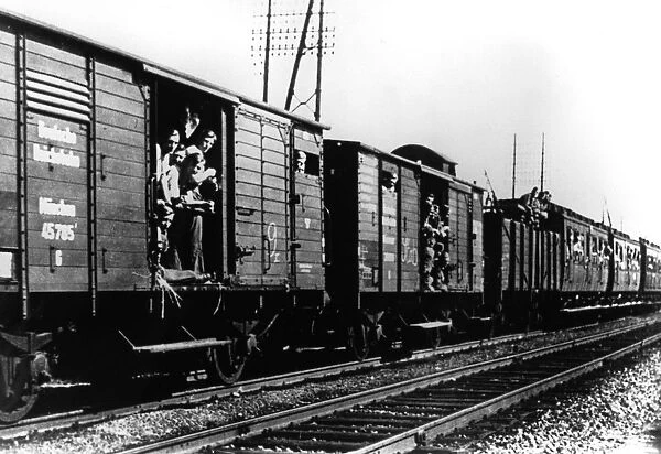 German troops arriving by train, Paris, August 1940