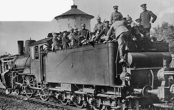 German troops en route to Russia, between c1914 and c1915. Creator: Bain News Service
