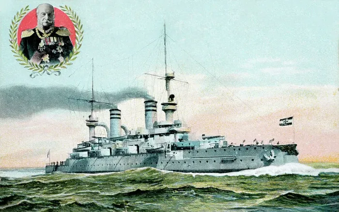 Framed Print : German warship Kaiser Wilhelm der Grosse, 20th century. Artist: Albert Sebille Framed Print : German warship Kaiser Wilhelm der Grosse, 20th century. Artist: Albert Sebille