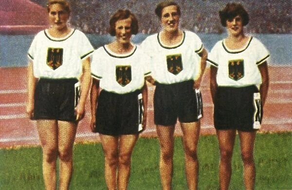 German womens 4 x 100m relay team, 1928. Creator: Unknown