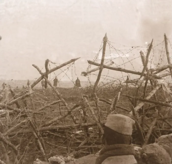 Framed Print : Germans coming out of the trenches, Massiges, northern France, c1914-c1918 Framed Print : Germans coming out of the trenches, Massiges, northern France, c1914-c1918