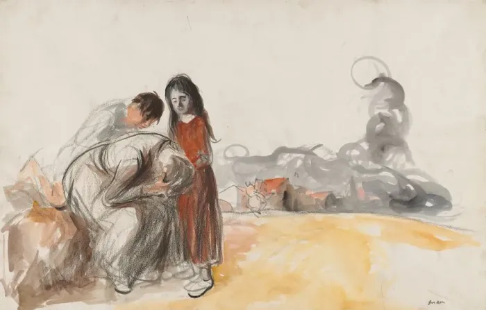 Framed Print : The Germans Have Gone Away, fourth quarter 1800s or first third 1900s. Creator: Jean Louis Forain Framed Print : The Germans Have Gone Away, fourth quarter 1800s or first third 1900s. Creator: Jean Louis Forain