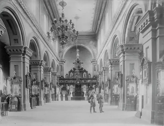 Framed Print : Germans in Russian church at Suwalki, between c1914 and c1915. Creator: Bain News Service Framed Print : Germans in Russian church at Suwalki, between c1914 and c1915. Creator: Bain News Service