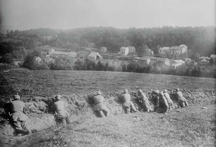 Framed Print : Germans in trenches in Argonne Forest, between 1914 and c1915. Creator: Bain News Service