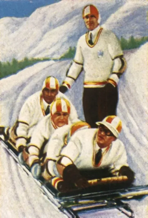 Framed Print : Germany II, German bobsleigh team, 1928. Creator: Unknown Framed Print : Germany II, German bobsleigh team, 1928. Creator: Unknown